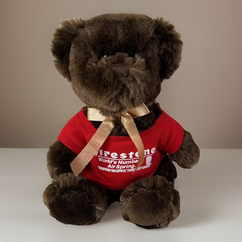 FIRESTONE Tires Advertising Plush Brown Bear Steven Smith Stuffed Animal Toy